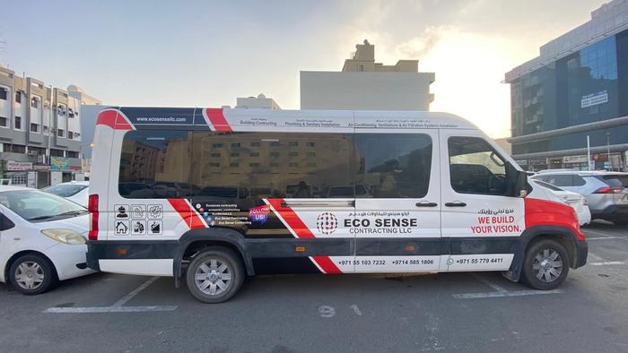 Eco Sense van branding in Dubai