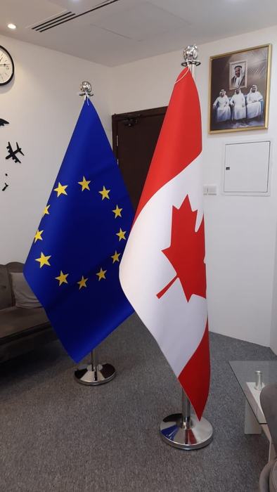 EU and Canada indoor flags