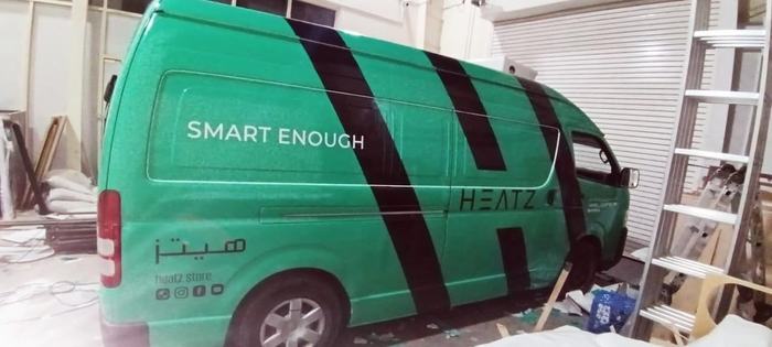 Heatz van side wrap with Smart Enough graphics