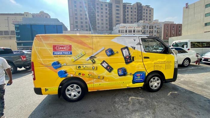 Ideal power tools van side wrap