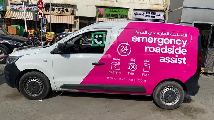 Mysyara emergency roadside assistance van branding