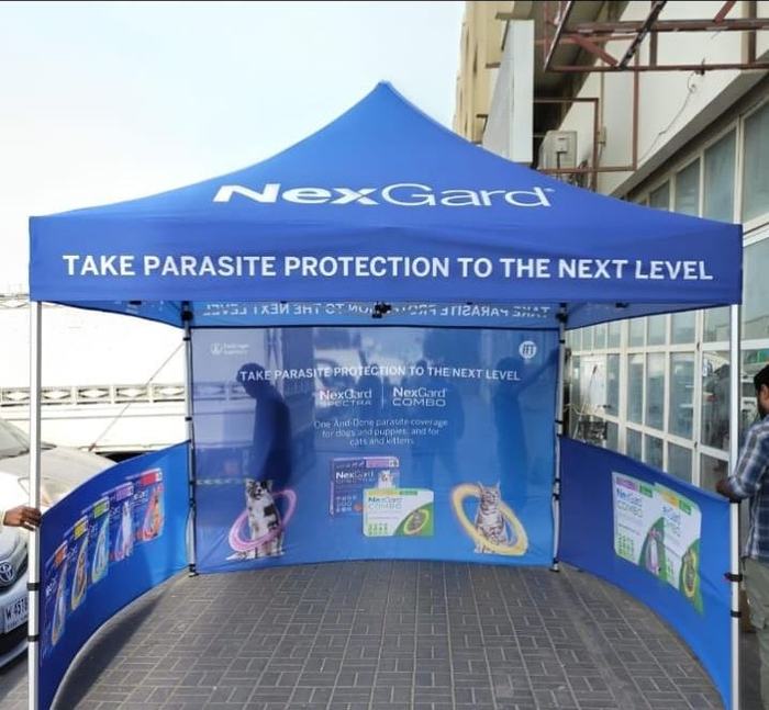 NexGard branded event tent