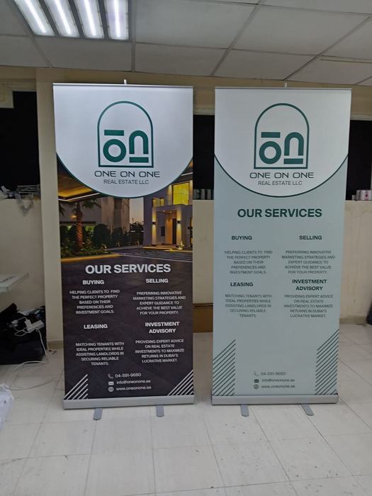 One on One roll-up banners