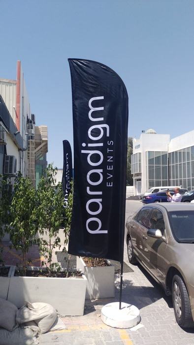Paradigm Events feather flag