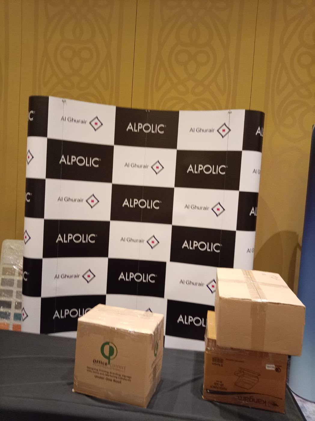 Alpolic step and repeat backdrop