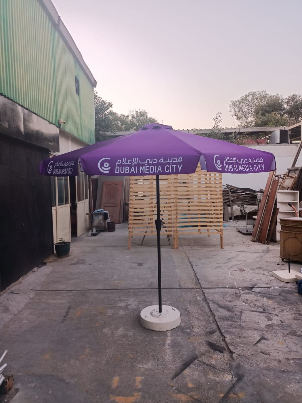 Branded outdoor umbrella