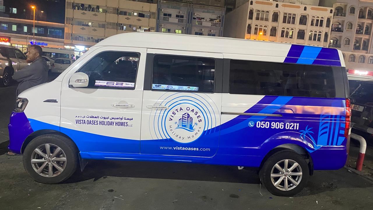 Holiday homes rental company van branding