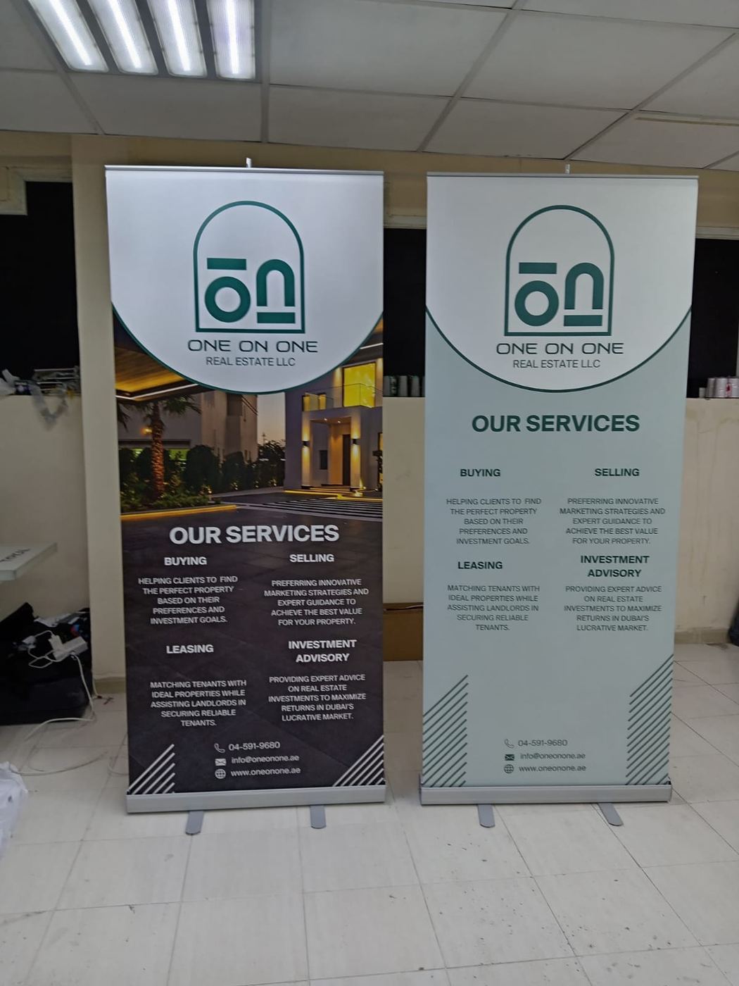 One on One roll-up banners
