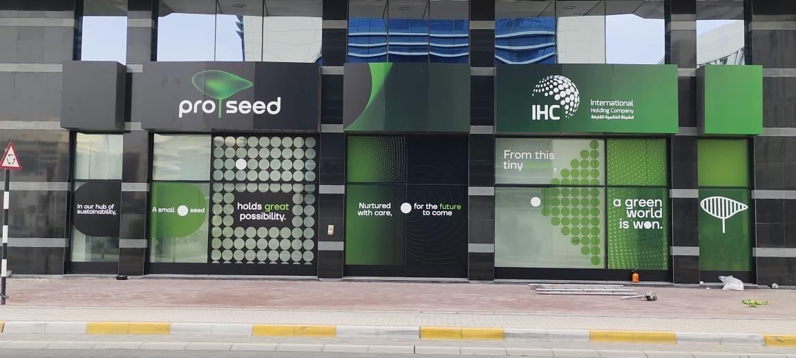 Proseed and IHC sustainability building facade graphics