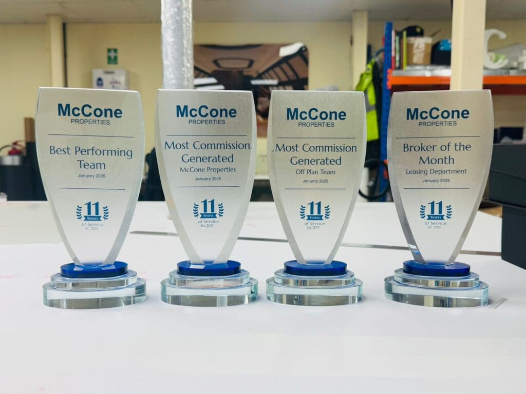 Custom crystal awards for a real estate company