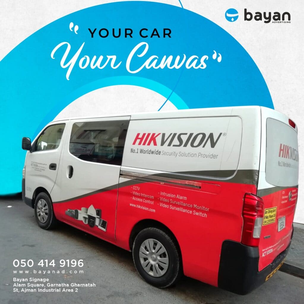 Social media post designed by Bayan for vehicle branding