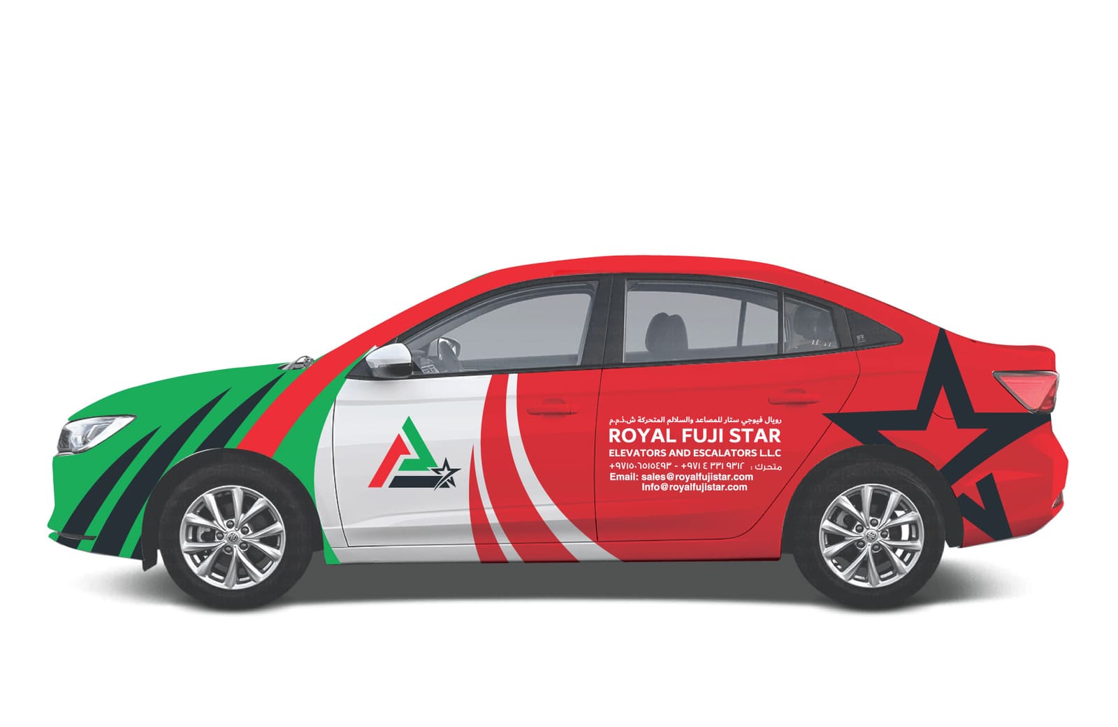 Royal Fuji Star sedan car wrap