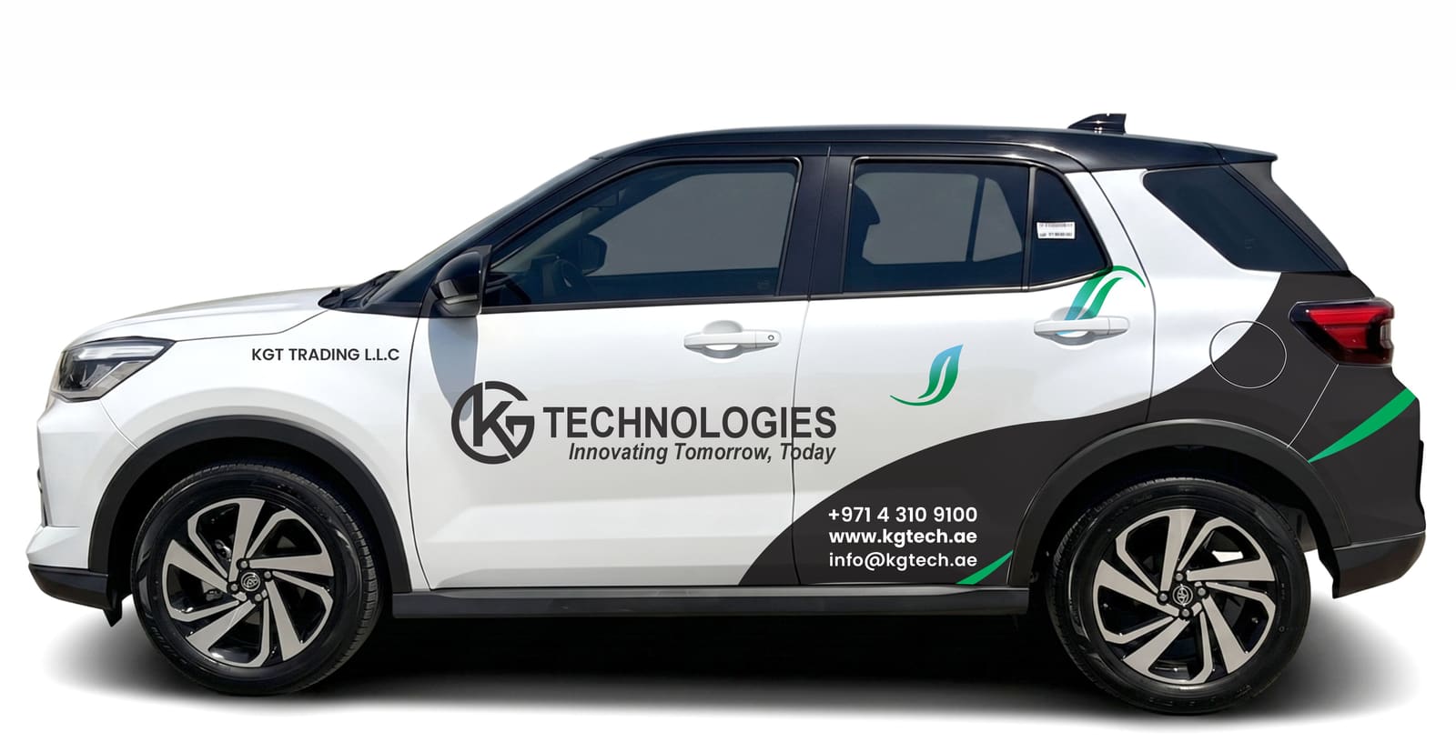 KG Technologies SUV branding